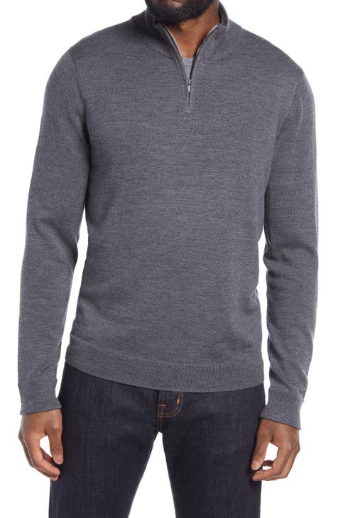 Washable Merino Quarter Zip Sweater
